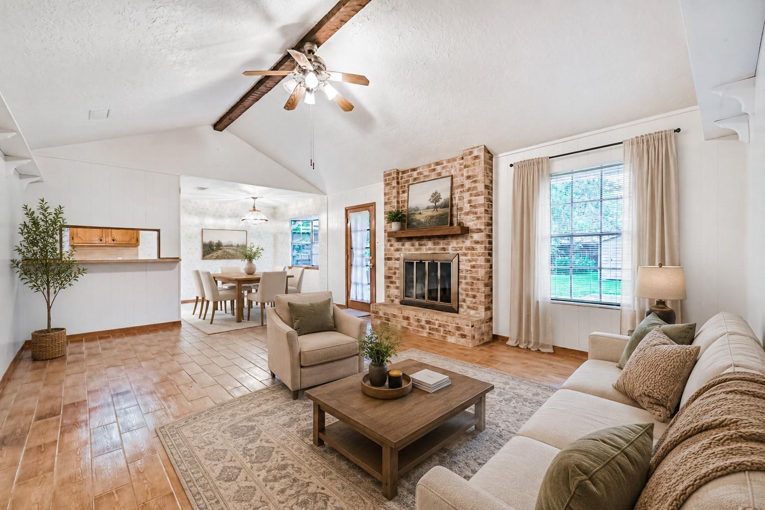 Image 1: Virtually staged living room