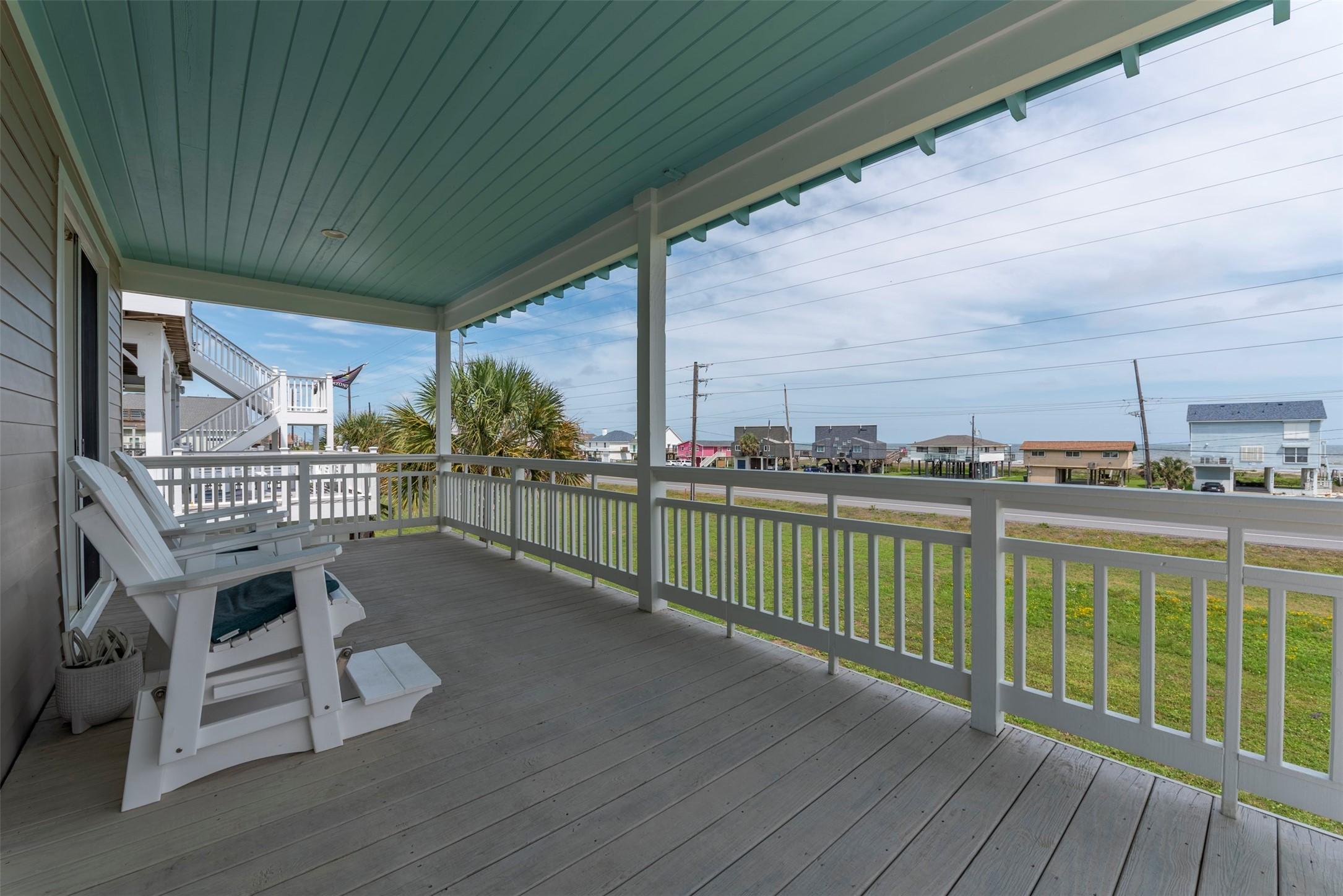 Image 2: Upper deck &mdash; east exposure &mdash; Covered upper deck fa
