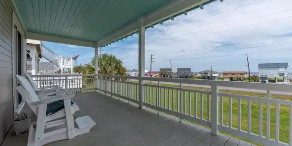 Image 2: Upper deck &mdash; east exposure &mdash; Covered upper deck fa