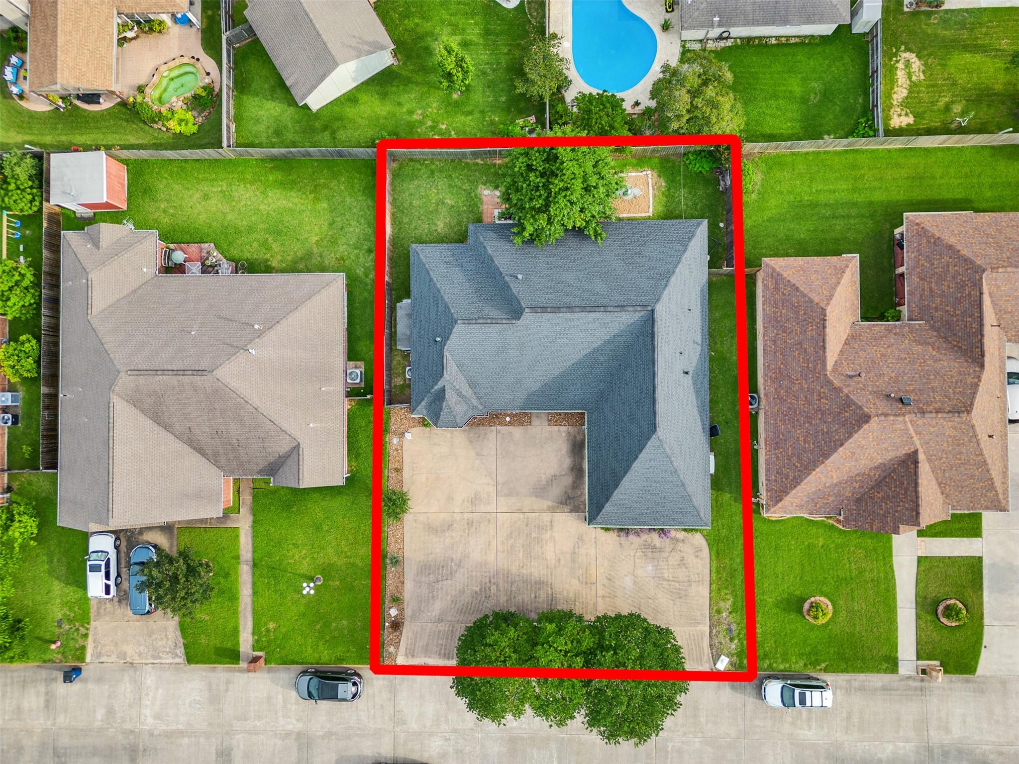 Image 2: This bird&rsquo;s-eye view showcases the home's impressi