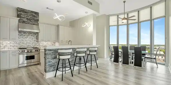 Image 2: Custom open concept kitchen that opens up to your