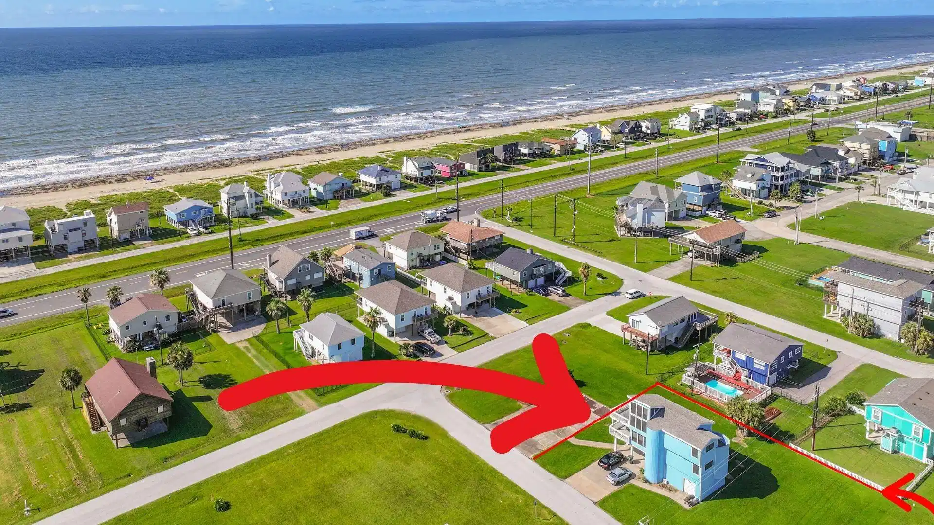 Image 1: Check out how close you can be to the beach. Red l