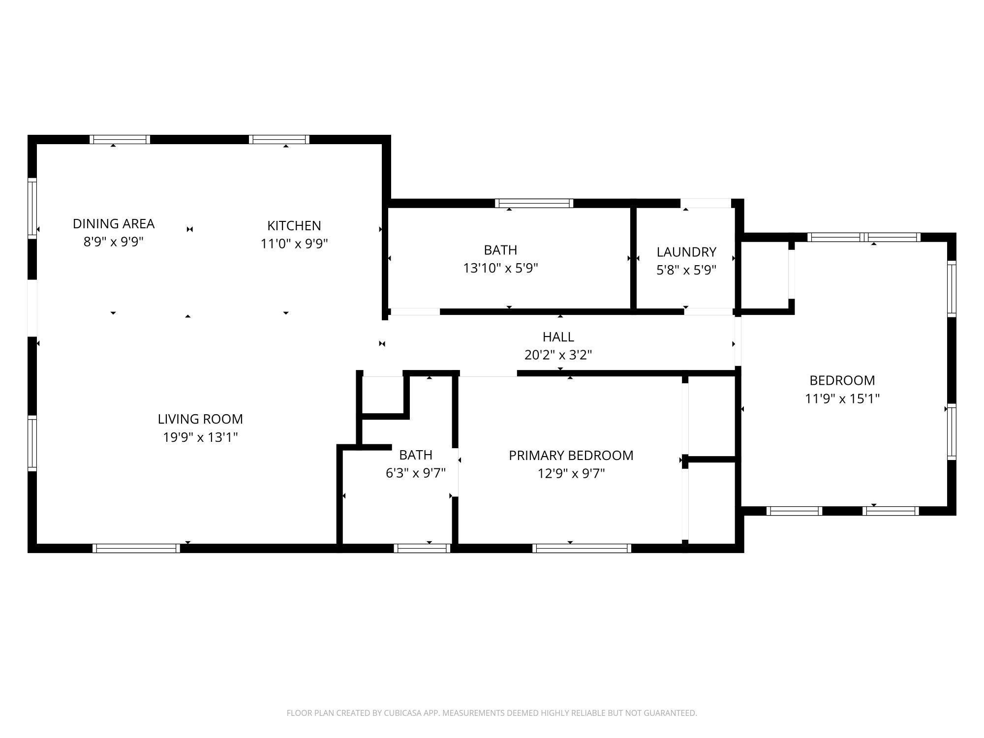 Image 4: Floor plan of this two bedroom two bath home with