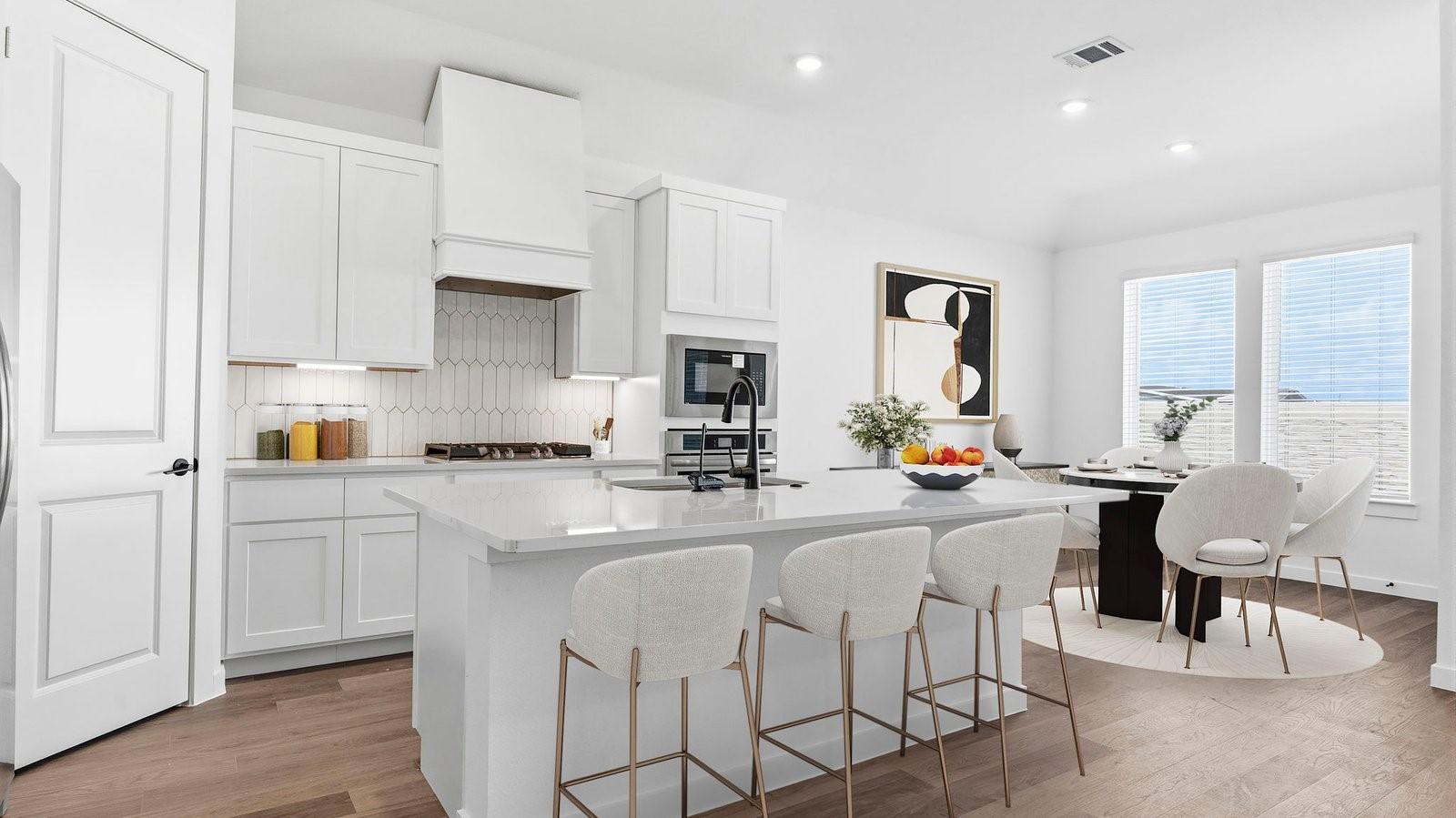 Image 4: Bright and spacious kitchen with granite counterto