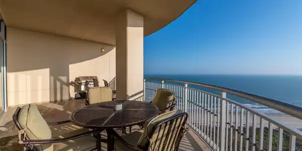 Image 2: Spacious beachfront balcony has plenty of space fo