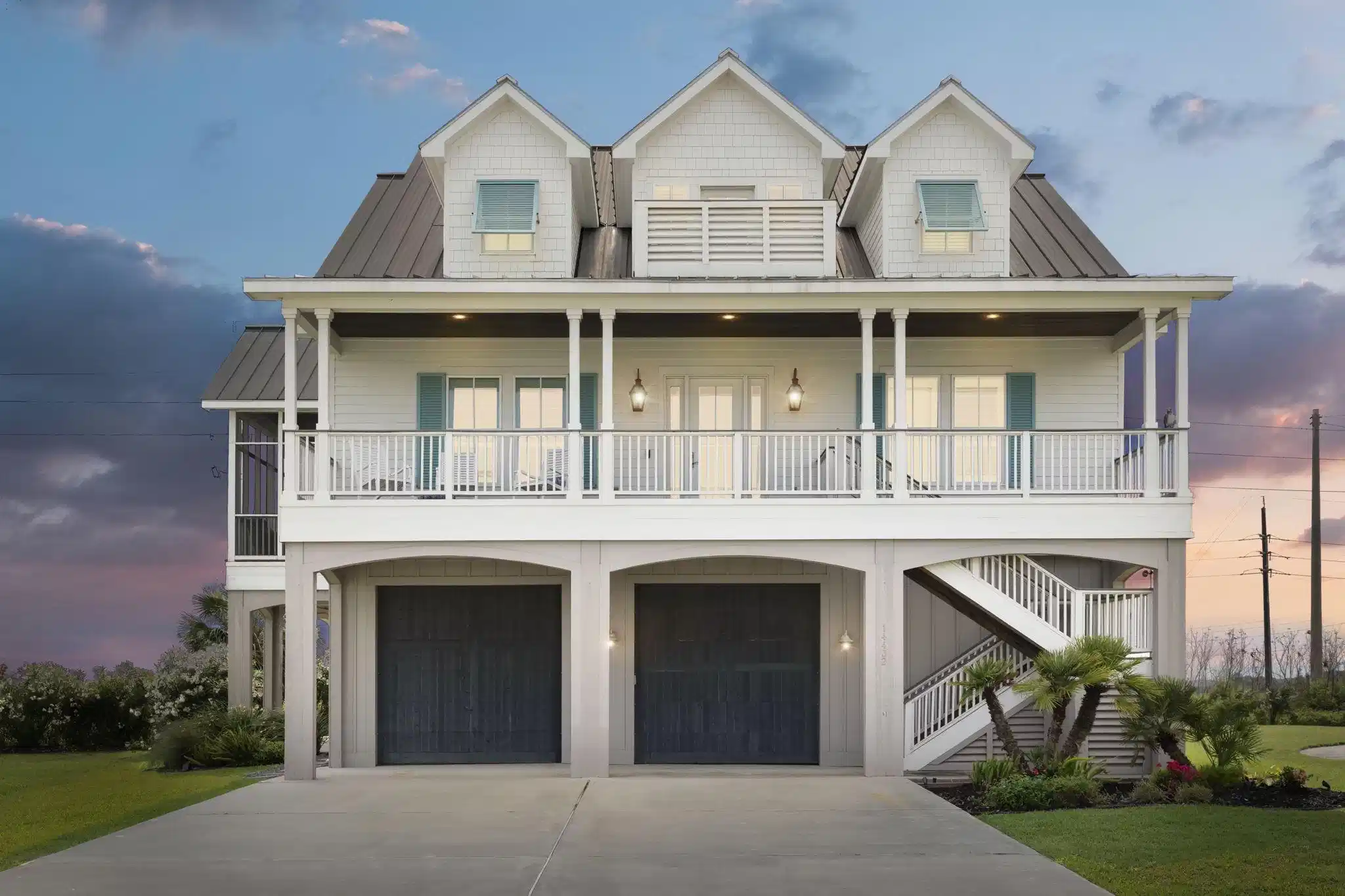 Image 1: This beach house is located on Galveston Island, T