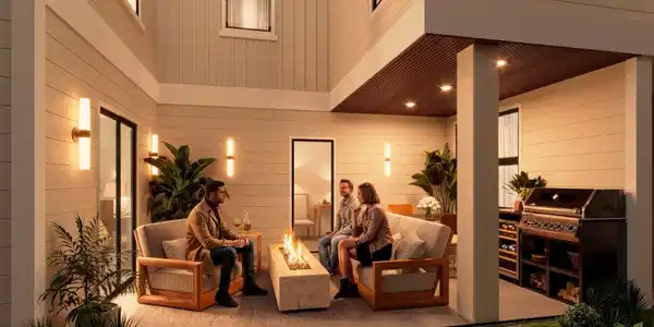 Image 3: Private courtyard designed for entertaining and in