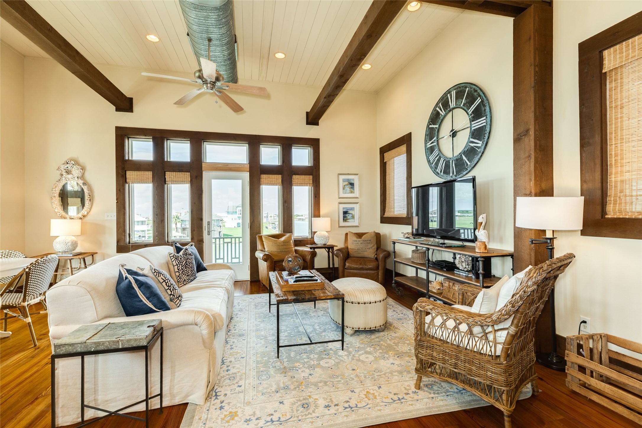 Image 4: Waterfront views from living space. Interior decor