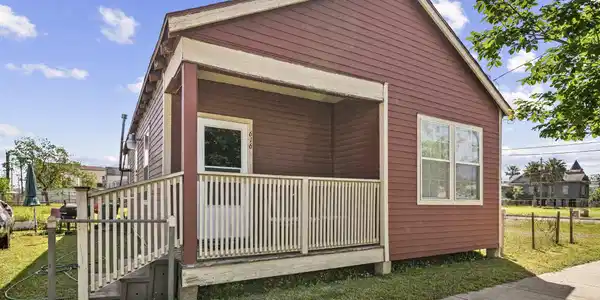 Image 3: Front exterior with classic Craftsman charm - this
