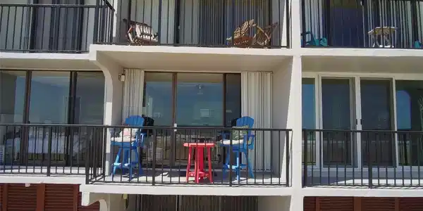Image 3: Comfortable balcony with expansive views off the G