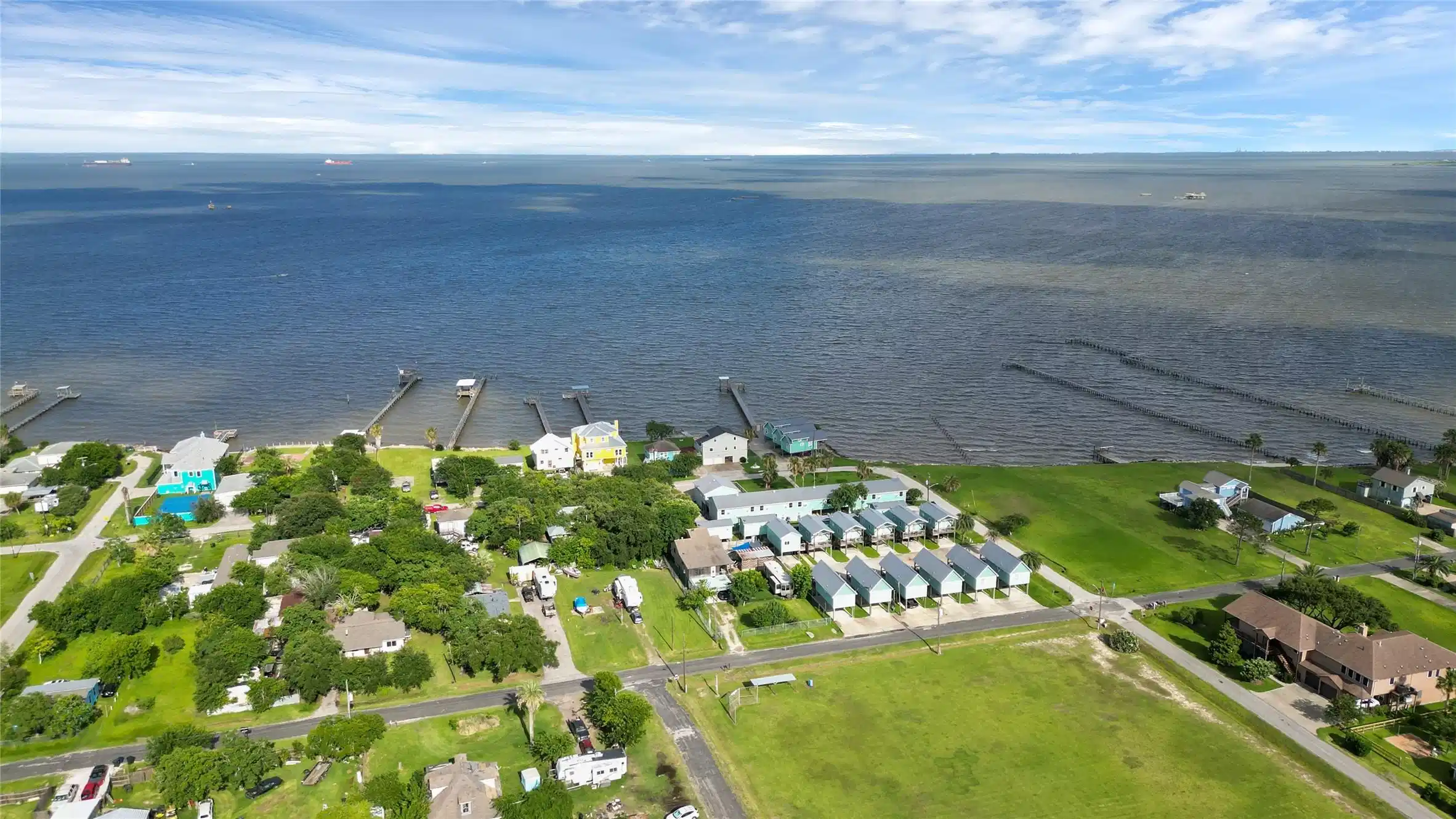 Image 1: Expansive views of Galveston Bay