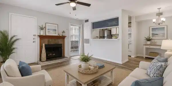 Image 4: Virtually staged living area