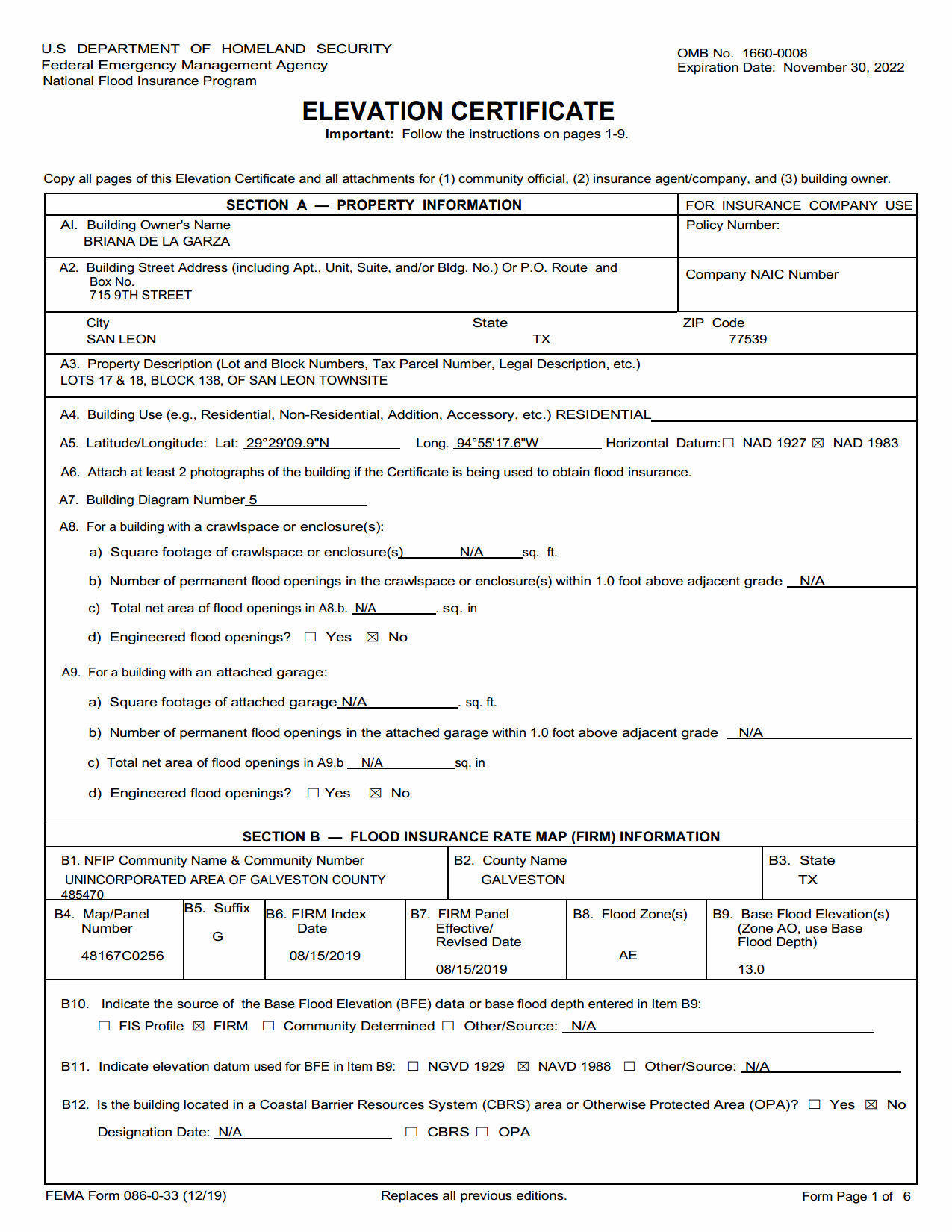 Image 2: Elevation Certificate