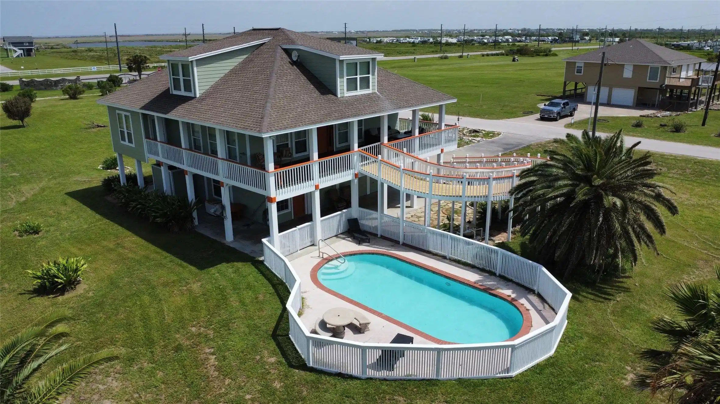 Image 1: Three bedroom, three bath home with swimming pool