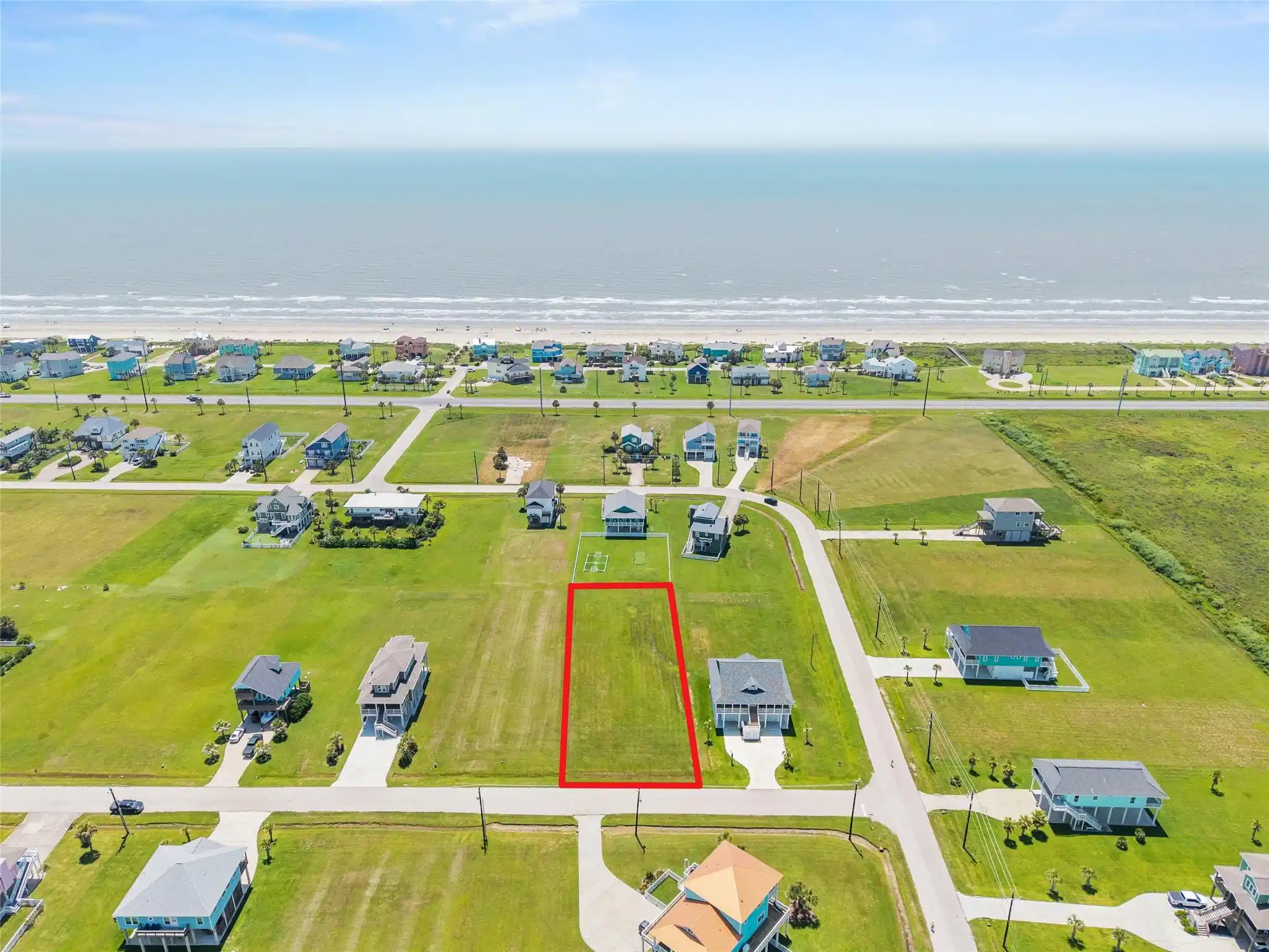 Image 1: Aerial view of this oversized half acre+ lot in In