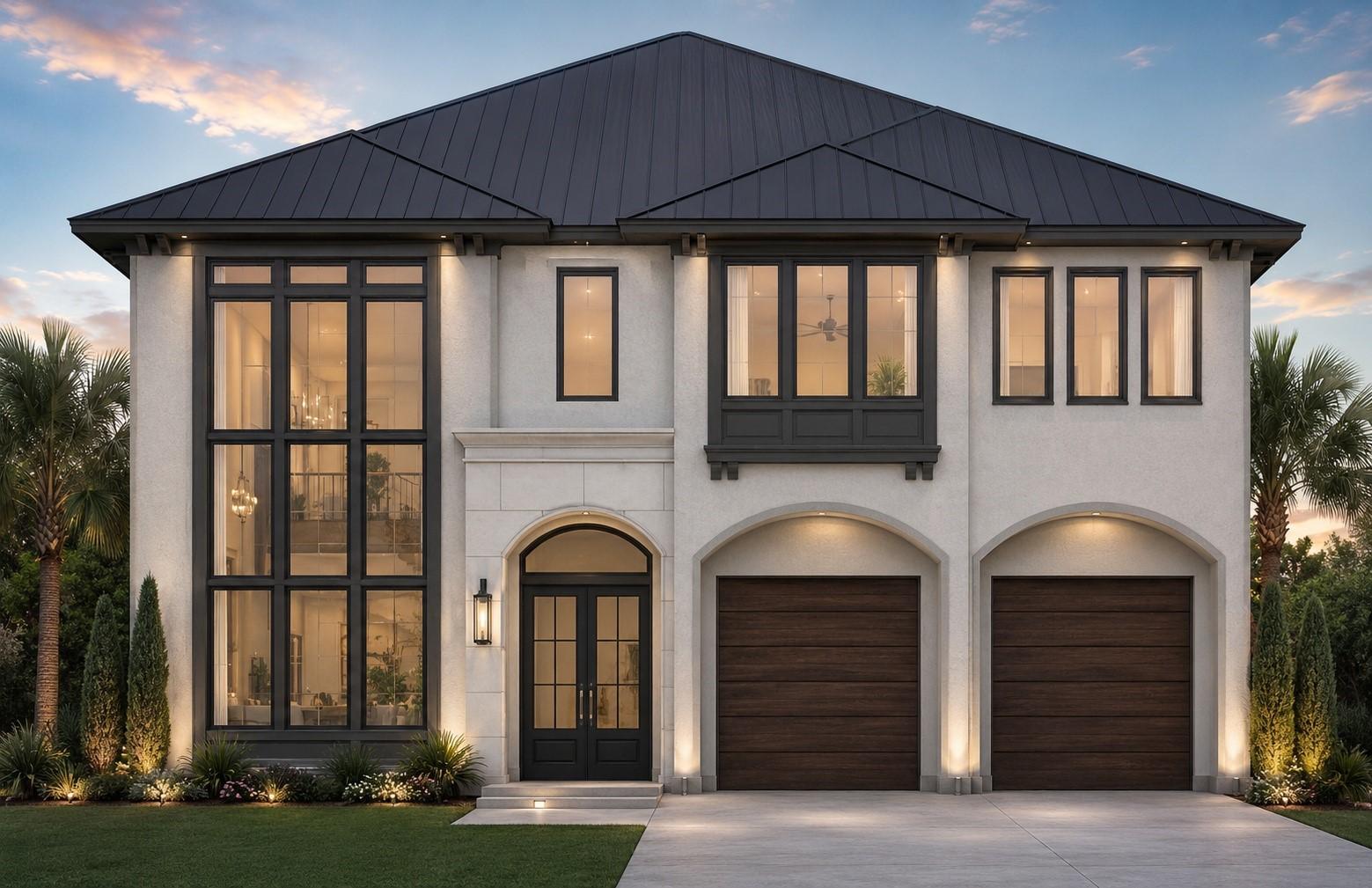 Image 1: BEAUTIFUL LAKEFRONT CUSTOM HOME RENDITION TO BE BU