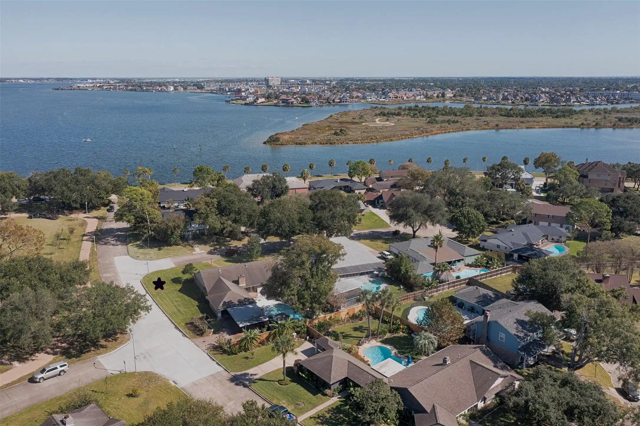 Image 1: An aerial of the property showing the close proxim