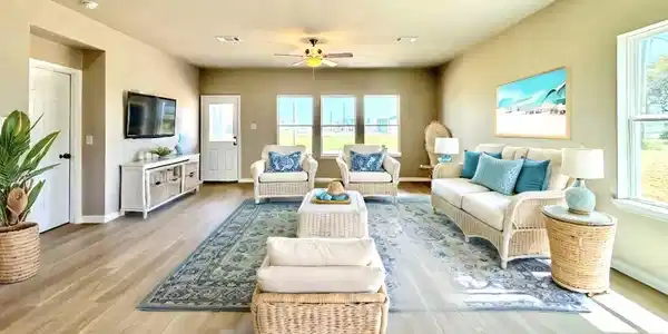 Image 4: Virtually Staged Pic of Living Area
