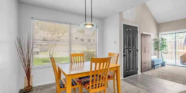 Image 4: Dining Room and view of Front Door