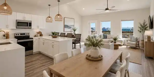 Image 4: Boho minimalist modern staging from another view.