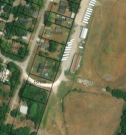 Image 4: This aerial photo shows a residential area with se