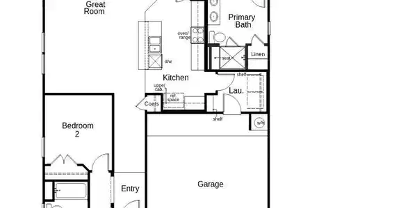 Image 2: This floor plan features 3 bedrooms, 2 full baths,