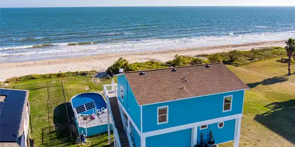 Image 2: Aerial view of back of house.