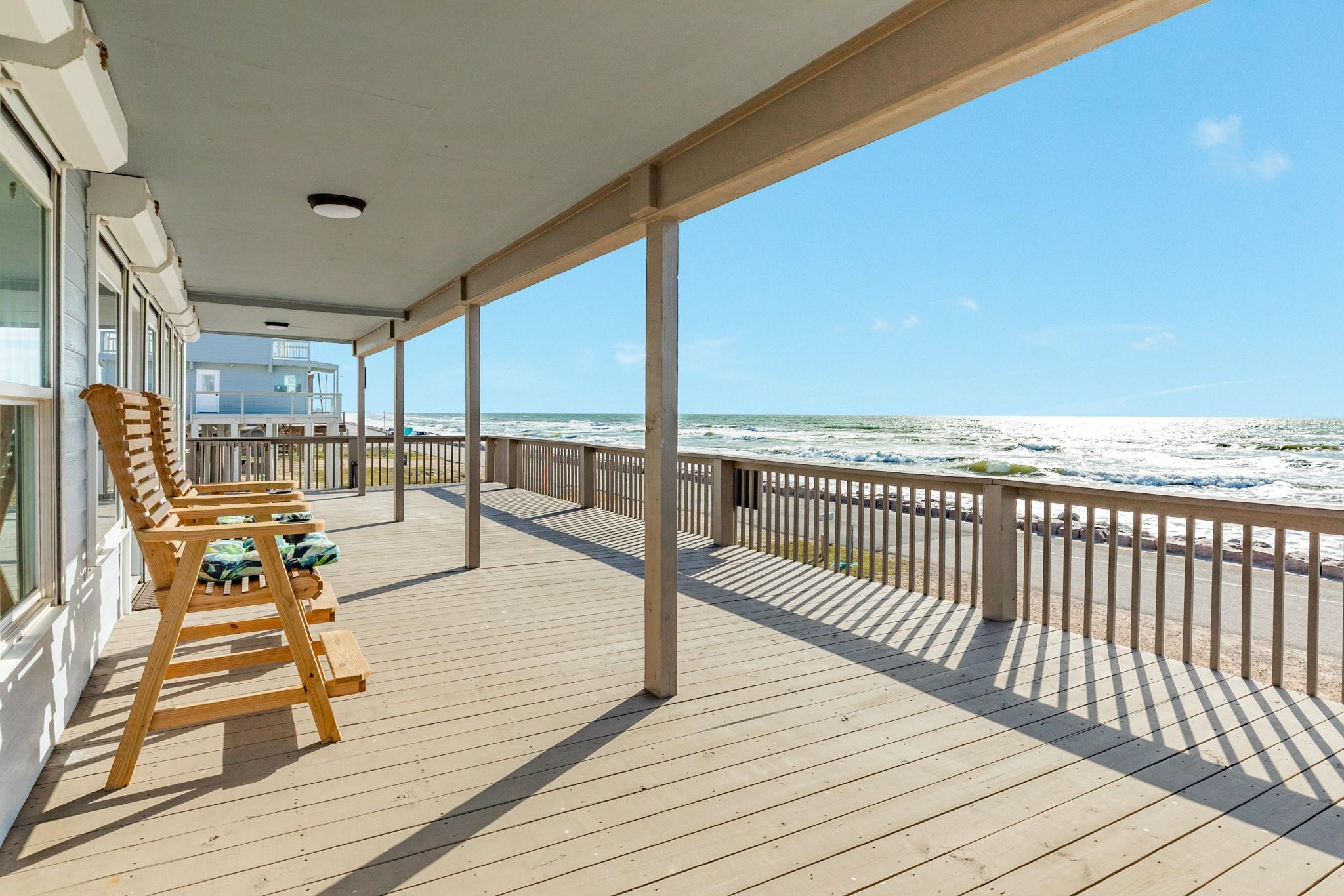 Image 2: Deck with Water Views &ndash; Expansive deck stretches a