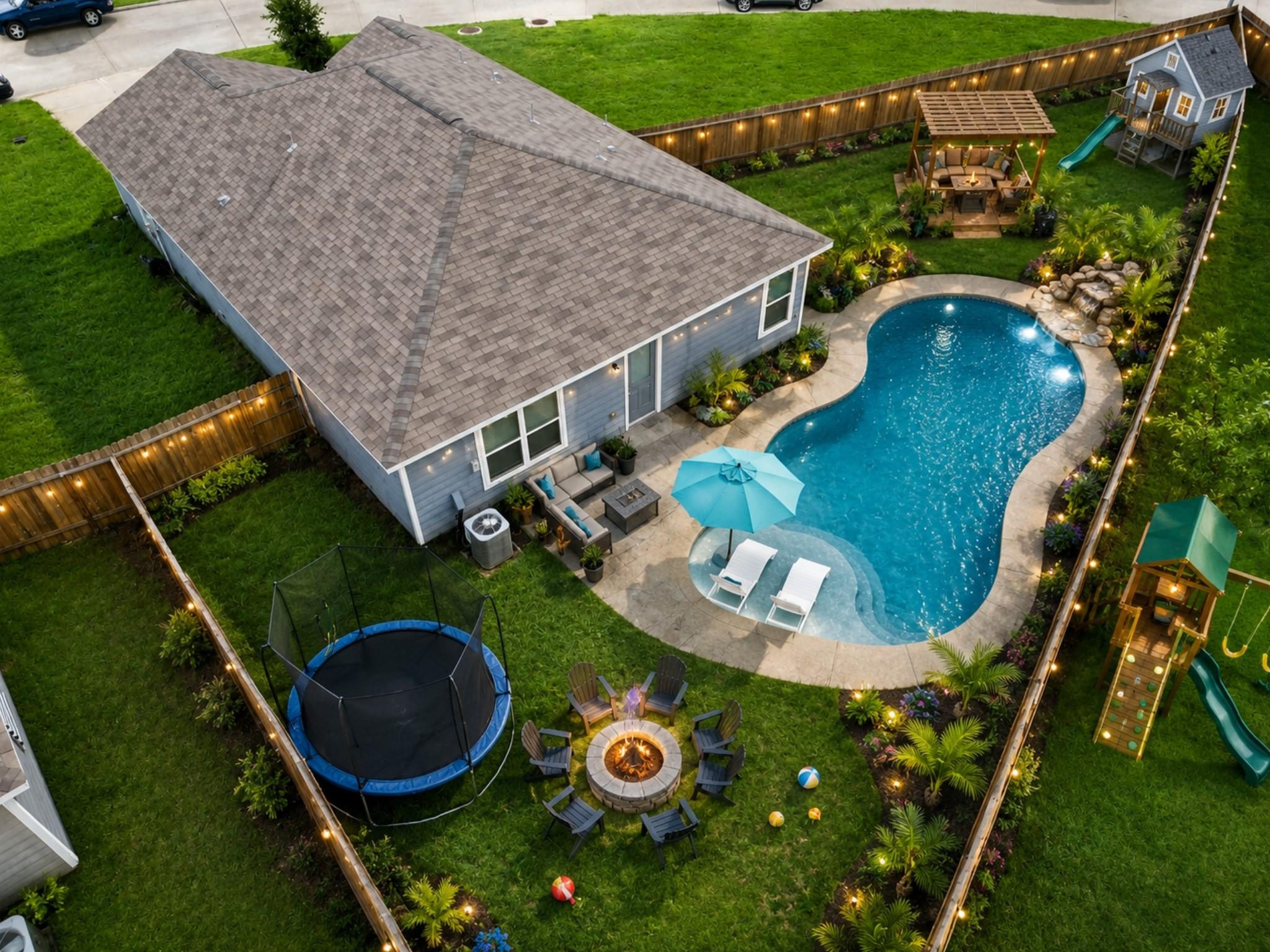 Image 2: This Image is altered using AI, Backyard is EMPTY