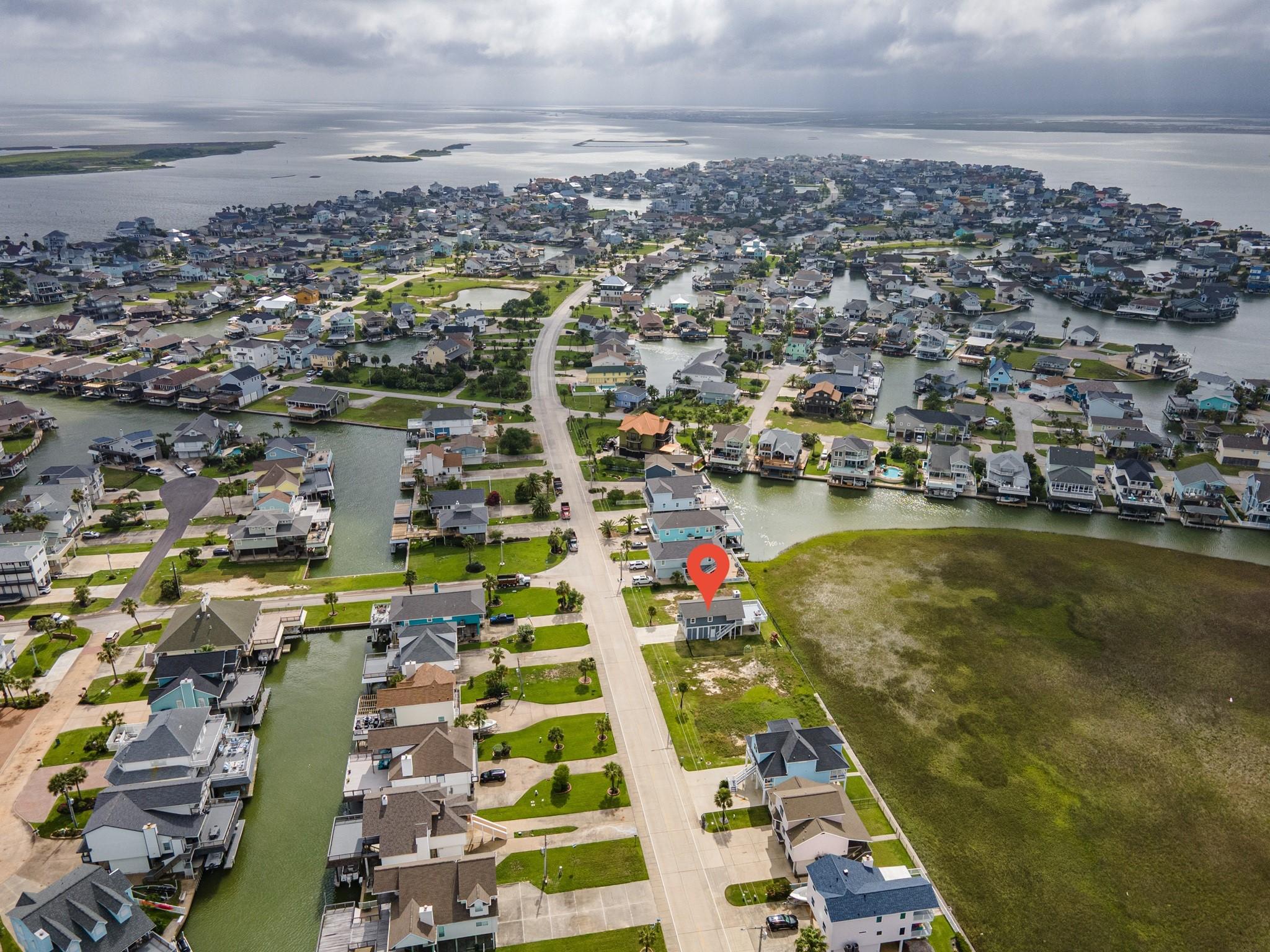Image 2: Wide aerial view identifying the property within T