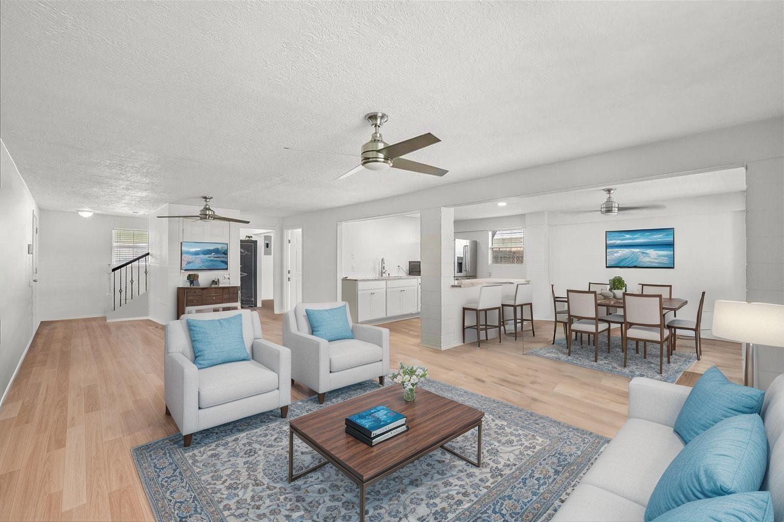 Image 2: Virtually staged Downstairs living