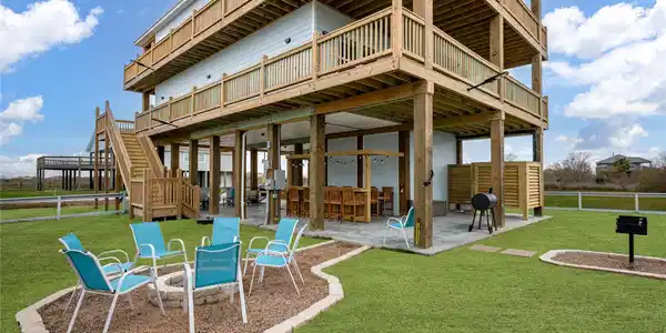 Image 3: Gather around the firepit, throw some burgers on t