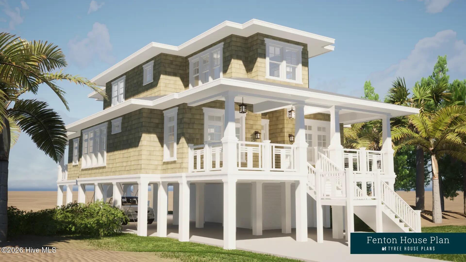 Image 3: Front left view with parking below house