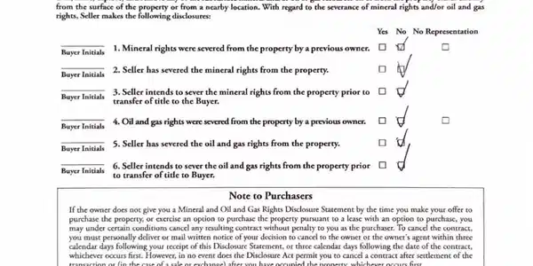 Image 2: Mineral, Oil & Gas Rights Disclosure