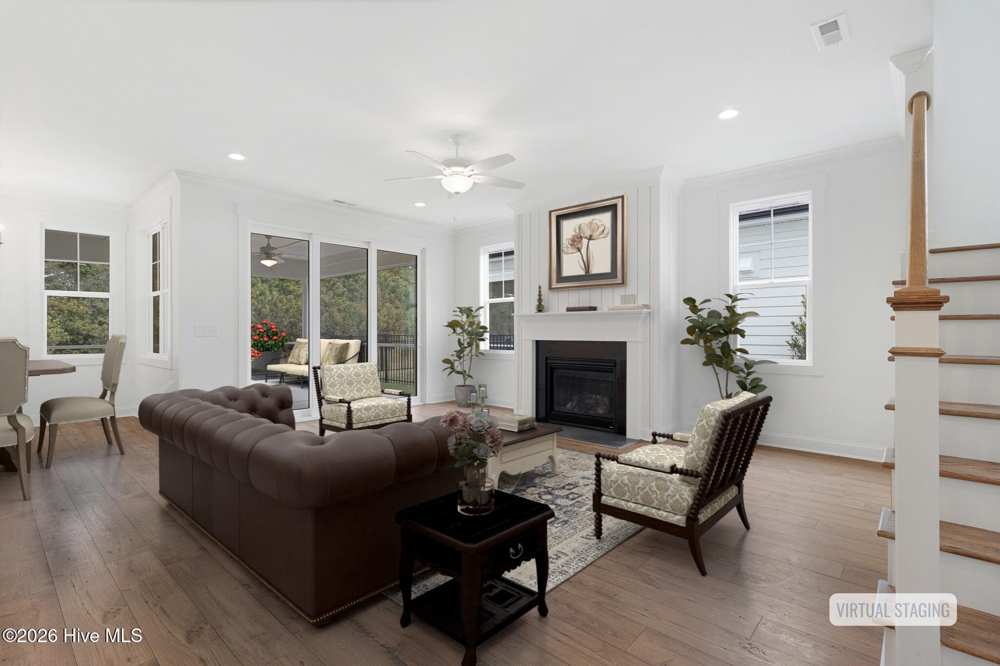 Image 4: Living Room with Gas Fireplace