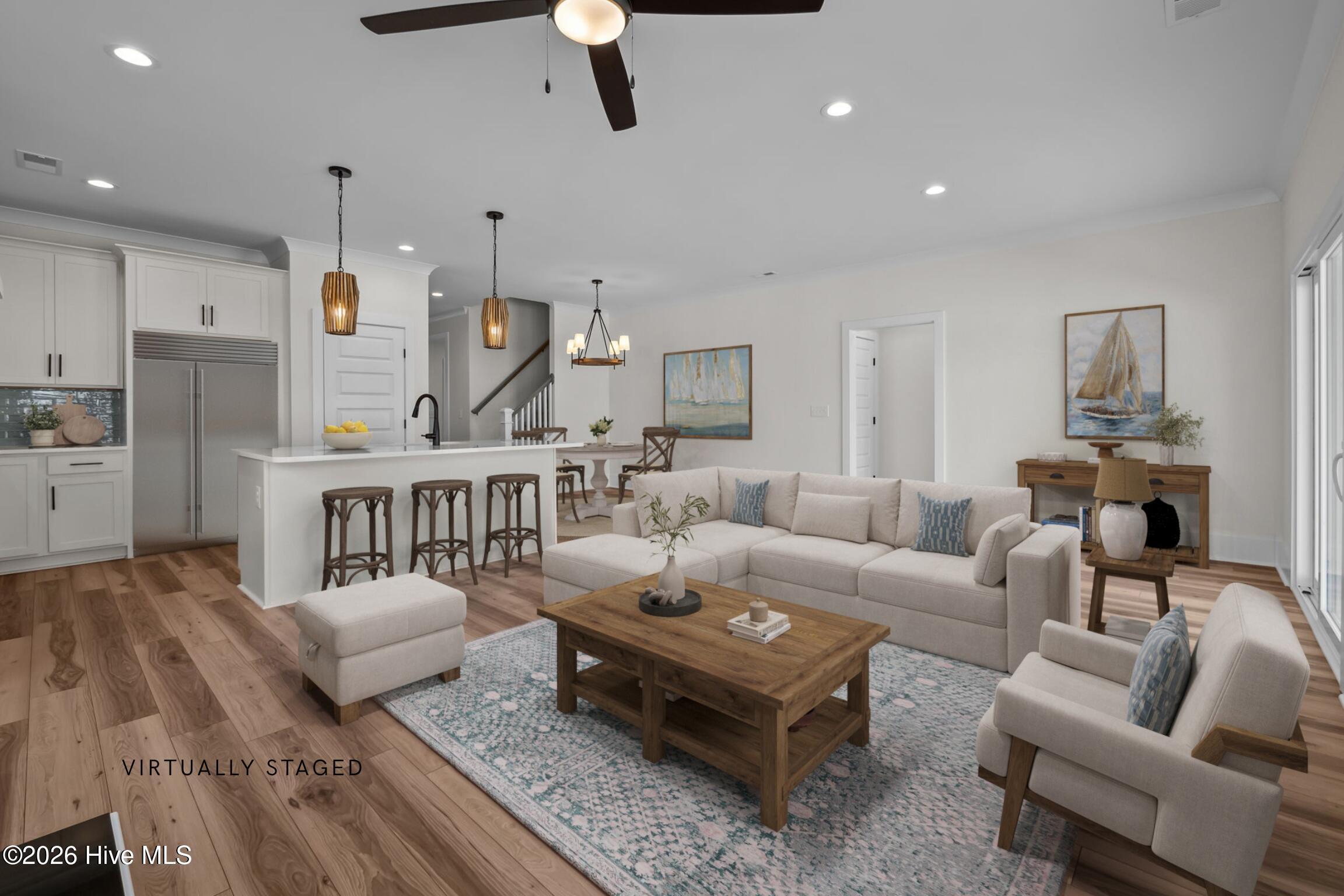 Image 3: Living Area Virtually Staged