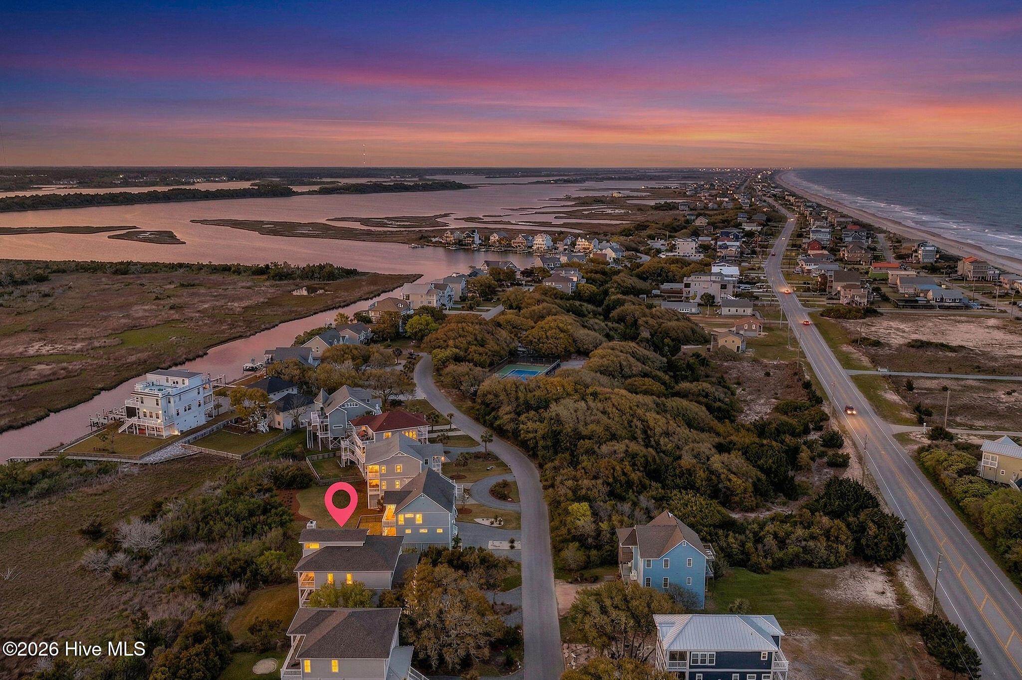 Image 3: 109OldVillage_Aerial_01_Dusk_02