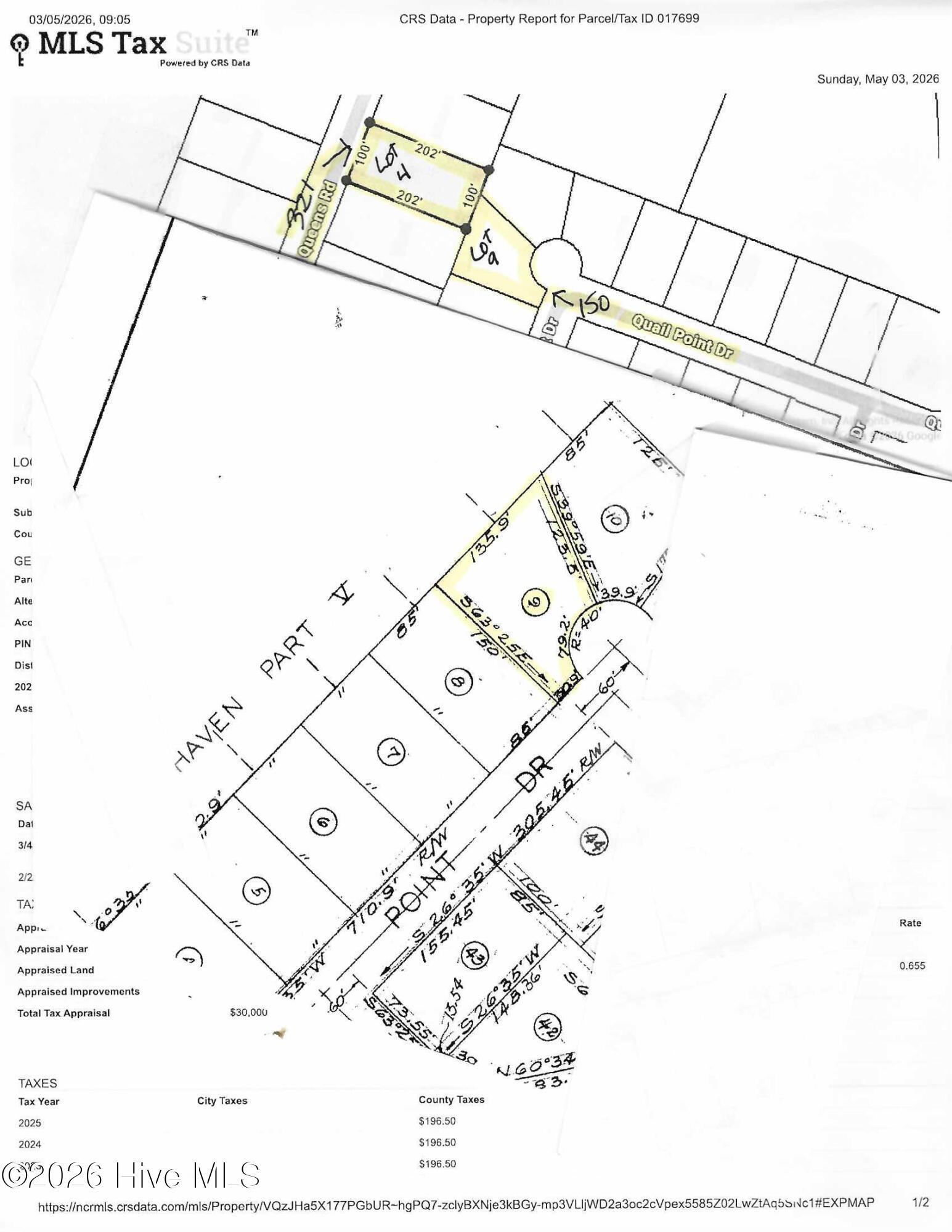 Image 1: Map of Lots