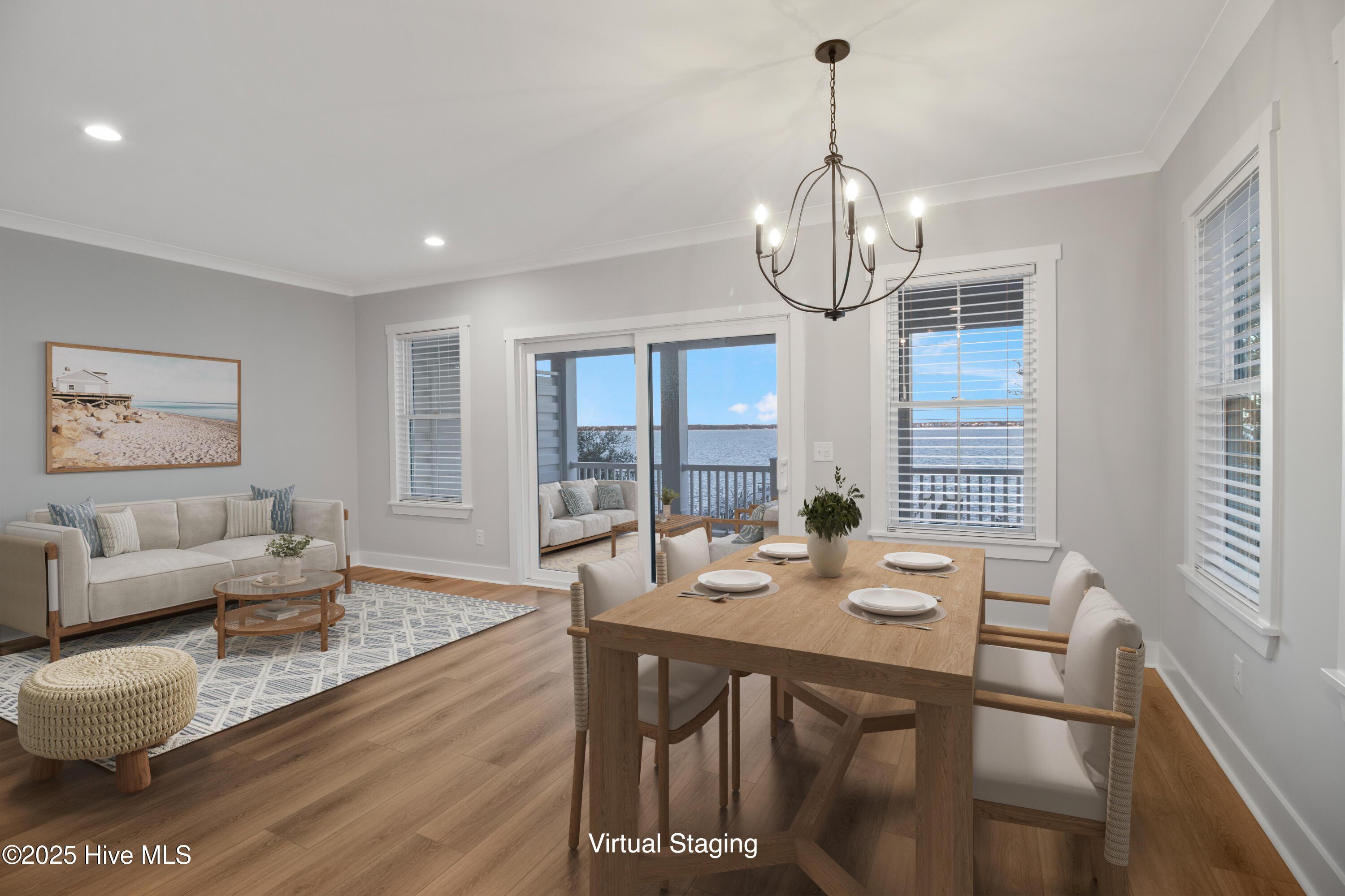 Image 3: Living Room w/ Water Views