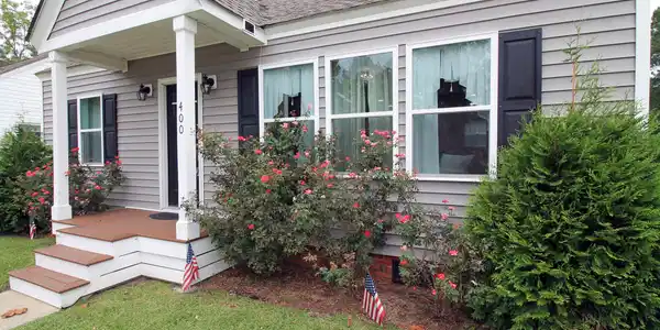 Image 3: vinyl siding trek decking