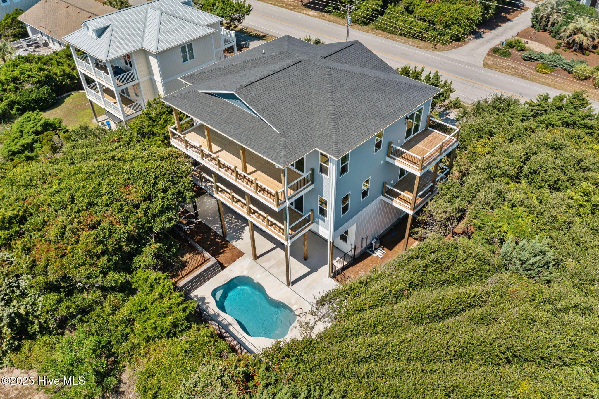 Image 4: Aerial of Pool and Decks