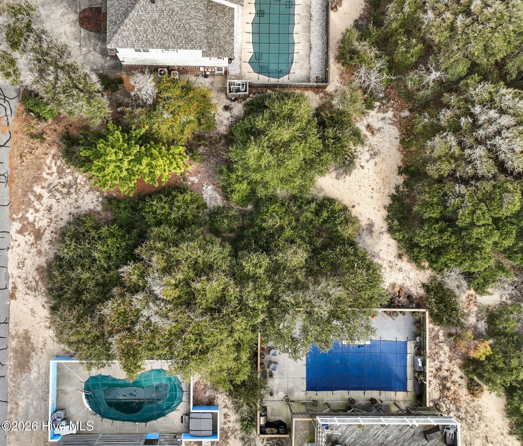 Image 4: aerial view looking down of lot