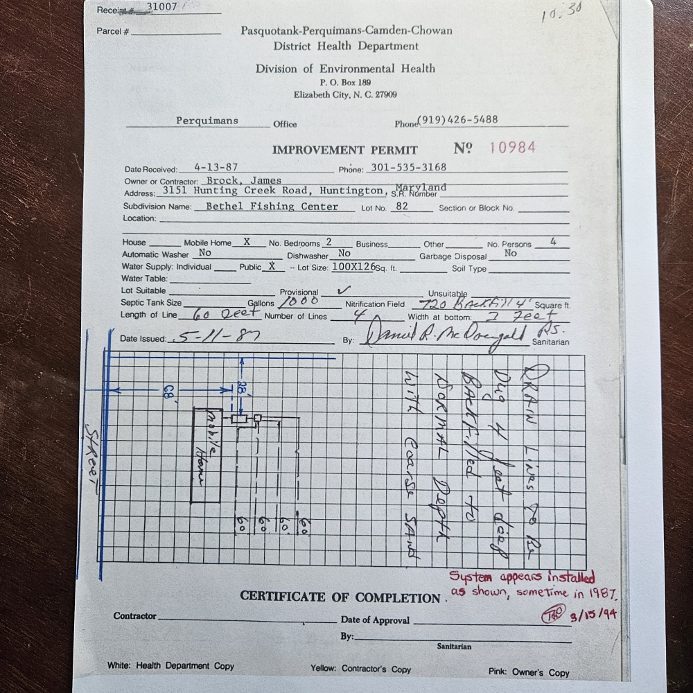 Image 1: Septic Permit
