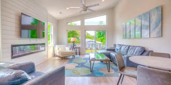 Image 2: Dining Room to Living Room View
