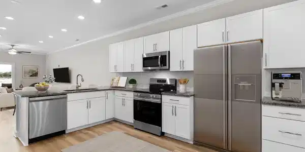 Image 4: Open Concept Kitchen and Living