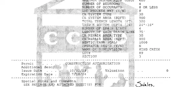 Image 3: Construction Authorization