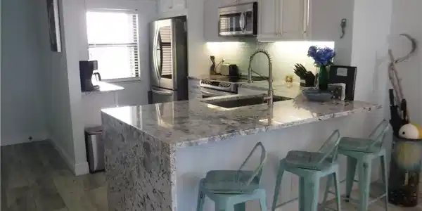 Image 2: Kitchen with river view