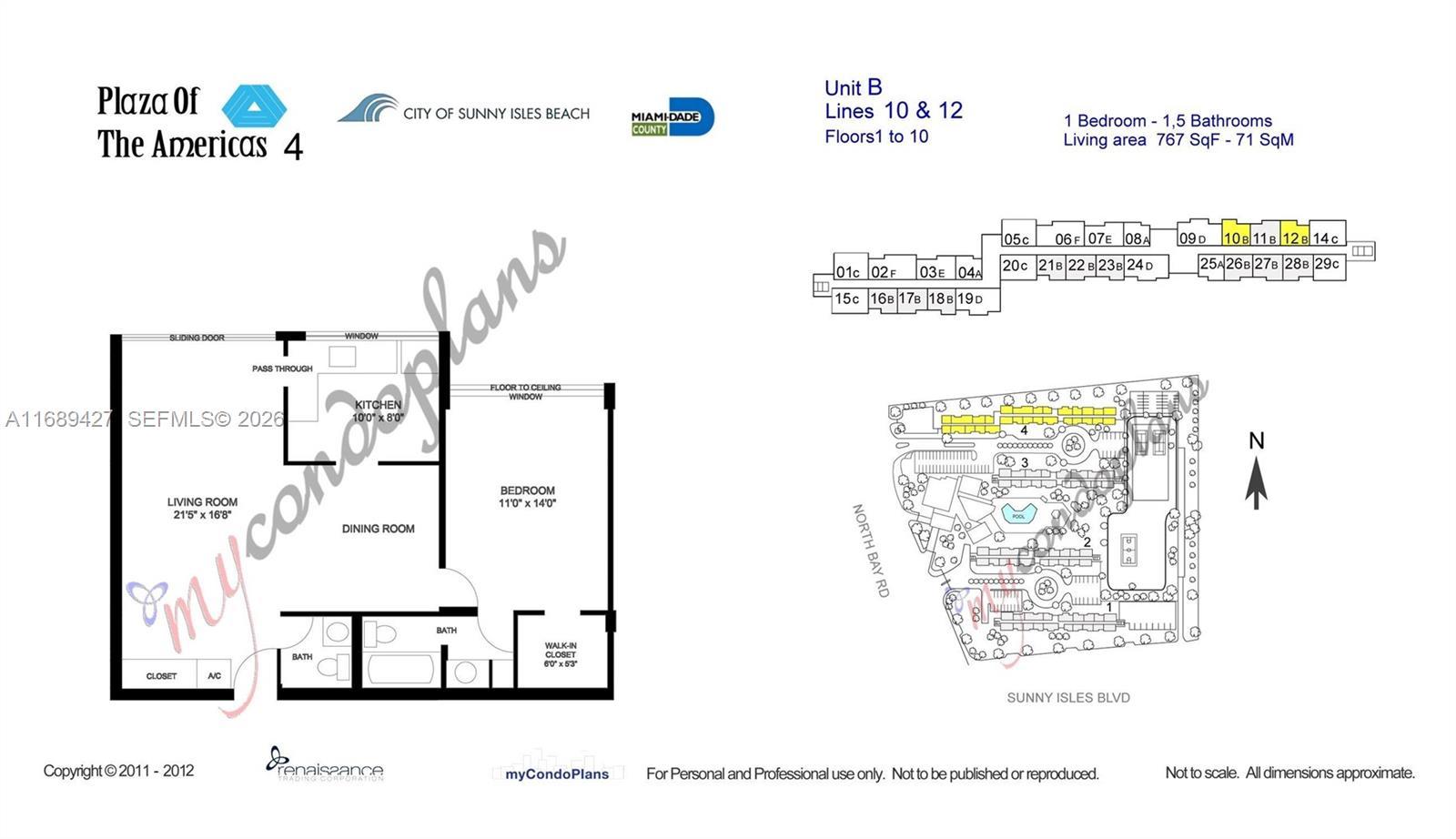 Image 2: Location plan of the unit in tower IV