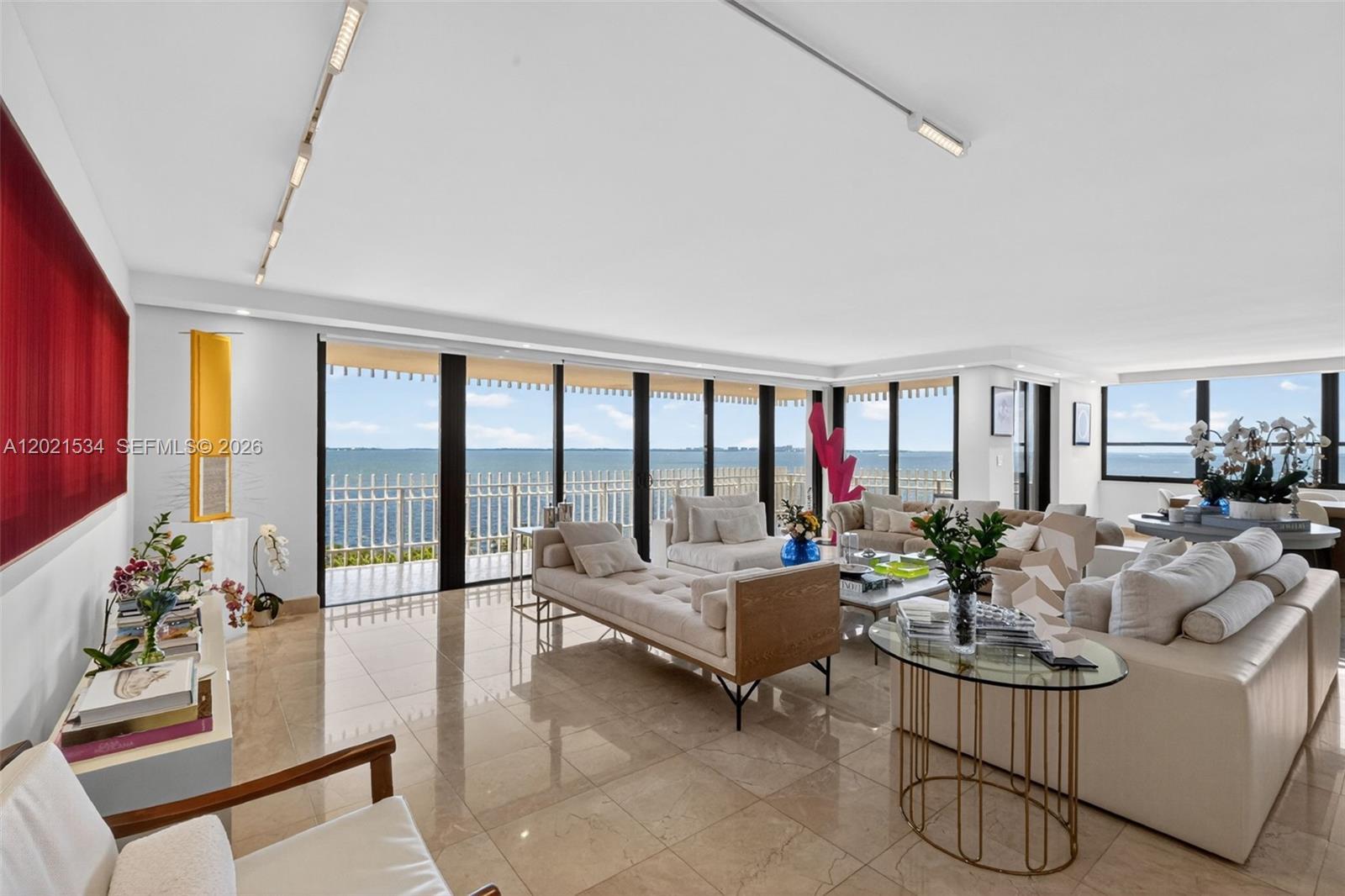 Image 2: Living room with incredible East Bay Views