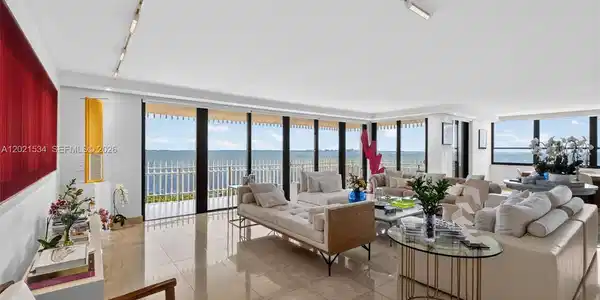 Image 2: Living room with incredible East Bay Views